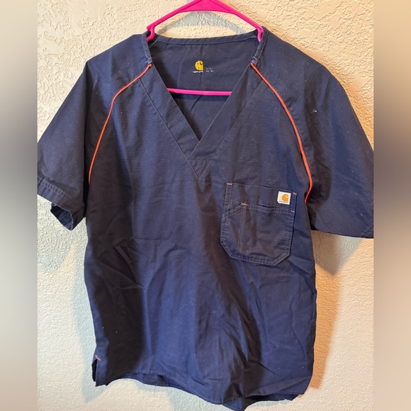 Carhartt size S blue scrub workwear top medical uniform unisex - Picture 1 of 3